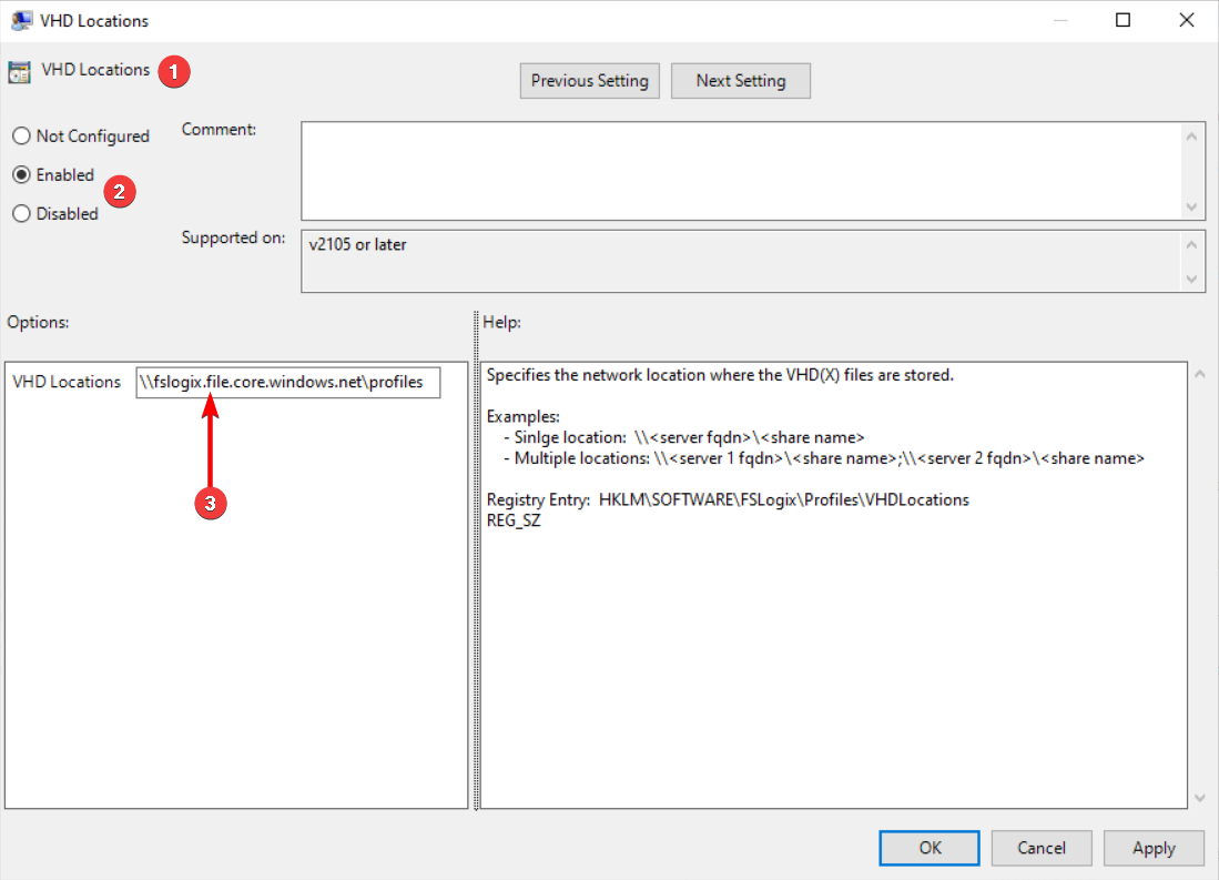 GPO-instelling inschakelen voor FSLogix-