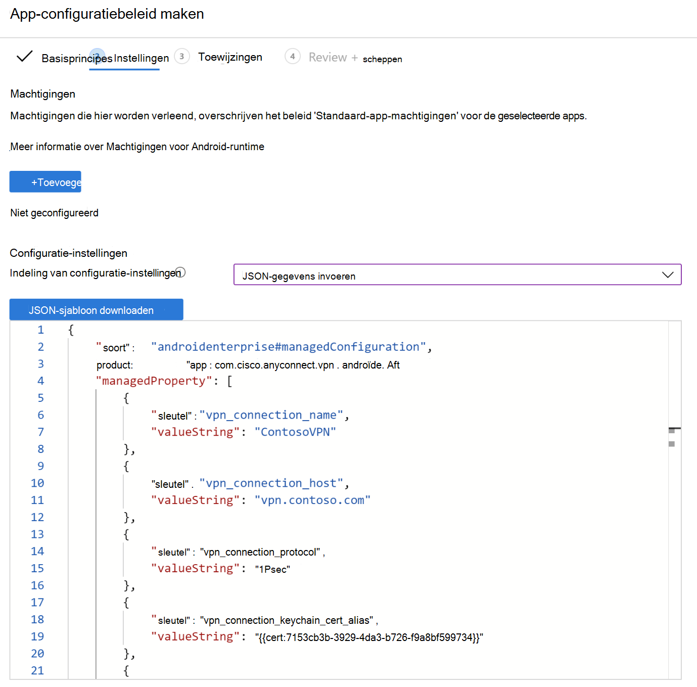 Voorbeeld van het gebruik van de JSON-stroom - JSON bewerken.