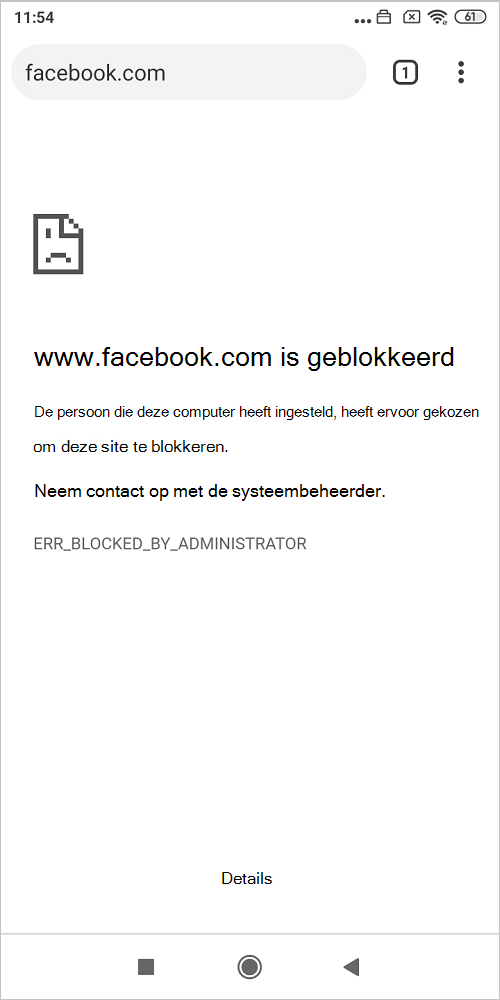 Geblokkeerde URL