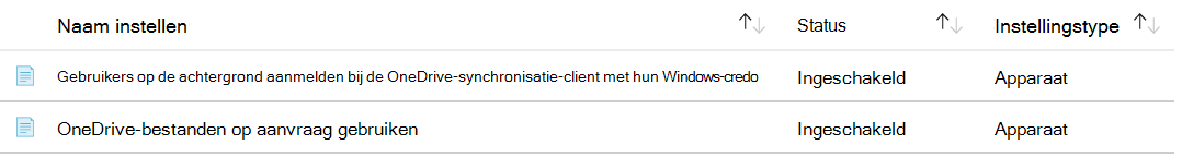 Schermopname van het maken van een OneDrive-beheersjabloon in Microsoft Intune.