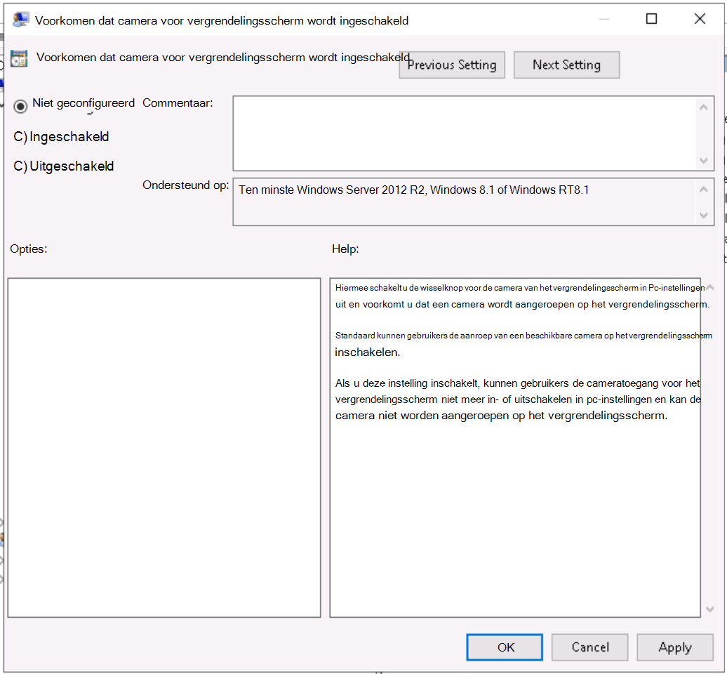 Schermopname die laat zien hoe u de configuratie-instellingen voor de on-premises computer in groepsbeleid kunt bekijken.