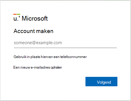 Schermopname van de Microsoft Intune aanmeldingspagina van het proefaccount.