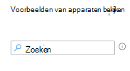 Schermopname van het zoeken naar apparaten bij het maken van een filter in Microsoft Intune.