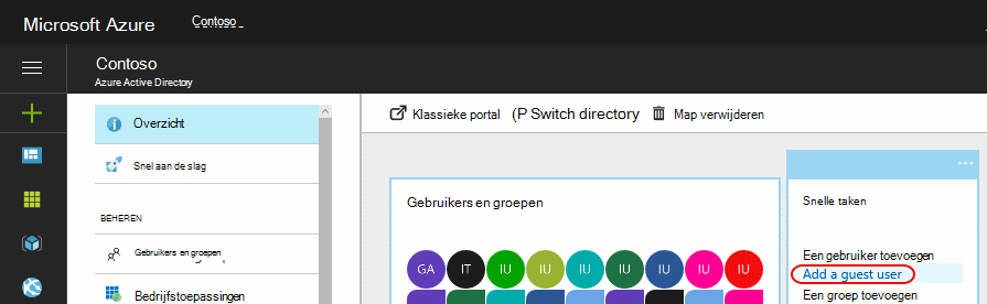 Snelle taken gebruiken om een gastgebruiker toe te voegen