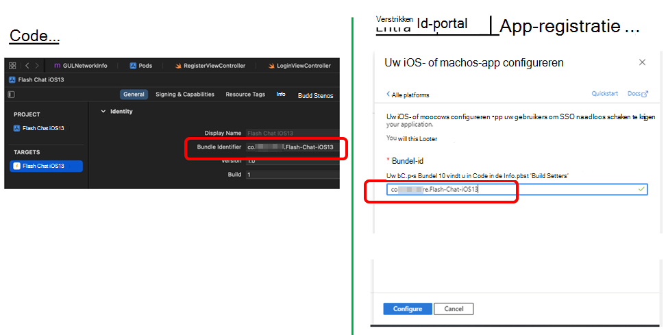 Vergelijk verificatie-instellingen met de bundel-id in uw Xcode.