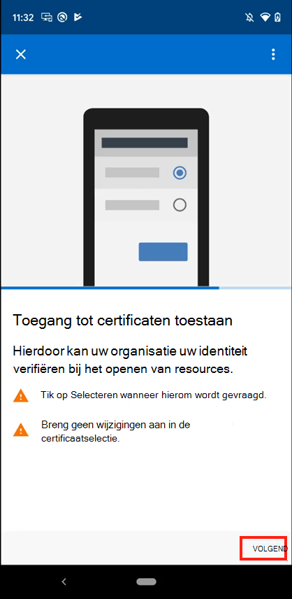 Schermopname van de prompt Certificaten zijn gereed