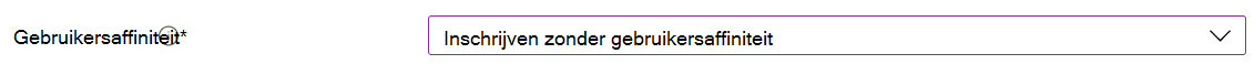 Schrijf in het Intune-beheercentrum en Microsoft Intune iOS-/iPadOS-apparaten in met behulp van automatische apparaatinschrijving (ADE). Selecteer Inschrijven zonder gebruikersaffiniteit.