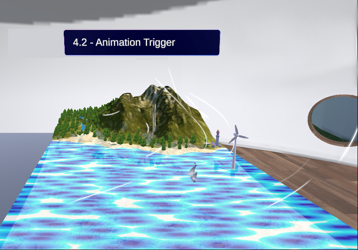 Schermafbeelding van een animatietrigger.