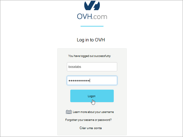 OVH-aanmelding.