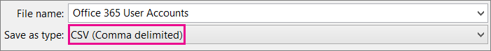 Een afbeelding van het opslaan van een bestand in Excel in CSV-indeling.