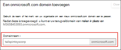 Schermopname van Add onmicrosoft domain.