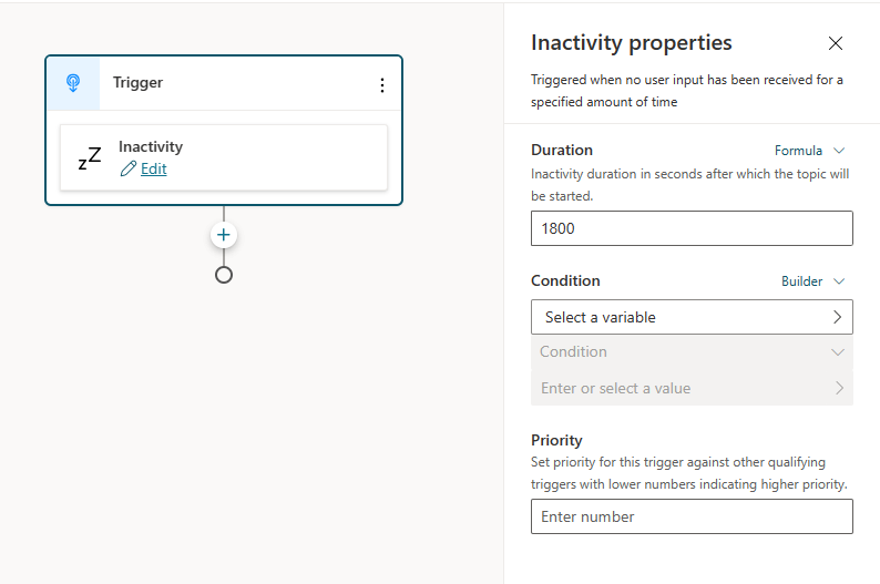 Inactiviteitstrigger configureren