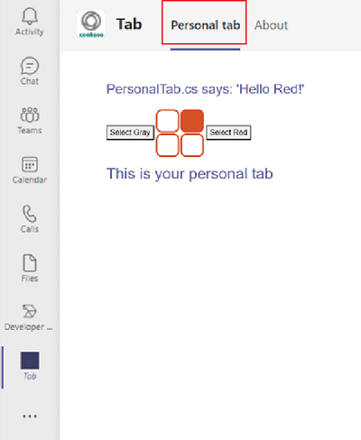 Personal tab