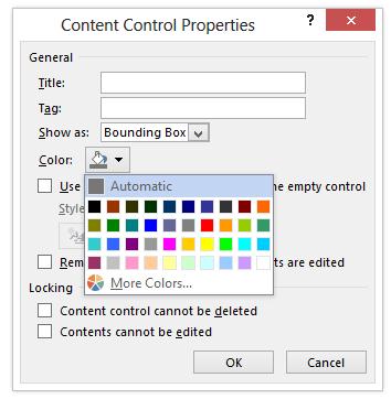 Content control properties dialog box