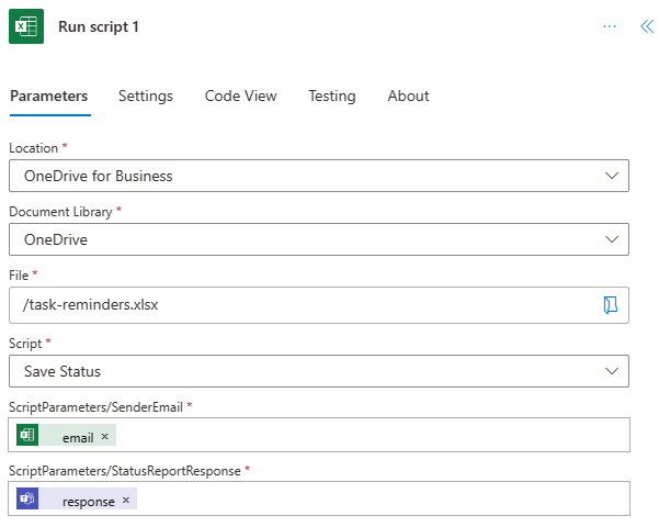 The Power Automate flow showing the apply-to-each step.