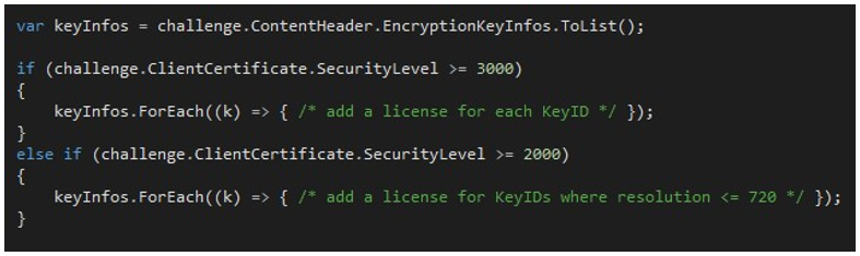 Different Policies Based on SecurityLevel