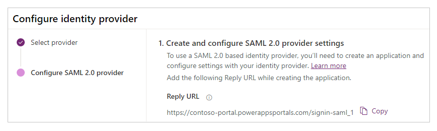 Een SAML 2.0-toepassing maken.