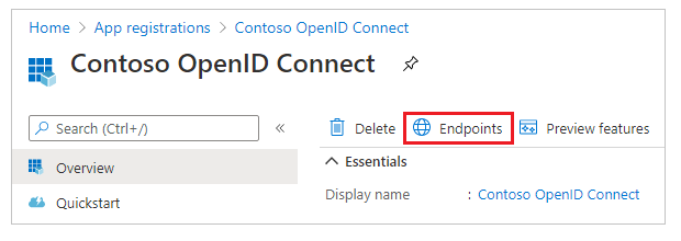 Eindpunten in de Azure Portal.