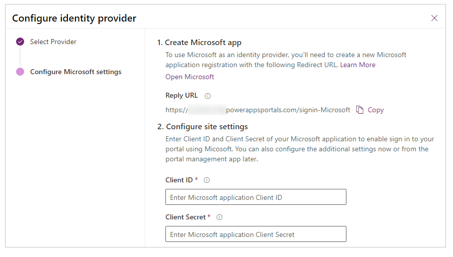 De Microsoft-app configureren.