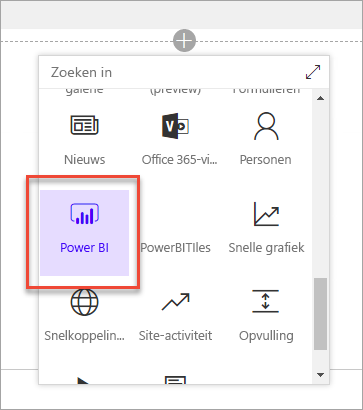 Schermopname van de sectie Gegevensanalyse waarin Power BI is geselecteerd.