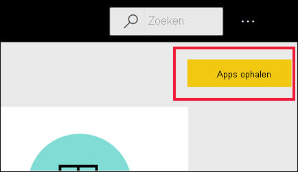 Een schermopname van de pagina Apps met de knop Apps ophalen gemarkeerd.