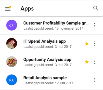 Apps in de mobiele Power BI-app