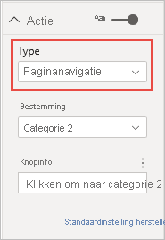 Schermopname van de actie Paginanavigatie.