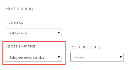 Schermopname van het geselecteerde doelveld selecteren.