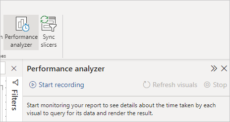 Schermopname van Performance Analyzer.