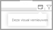 Schermopname van een visual met het pictogram Deze visual analyseren gemarkeerd.
