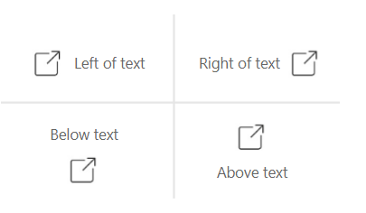 Schermopname van de opties voor het plaatsen van pictogrammen.