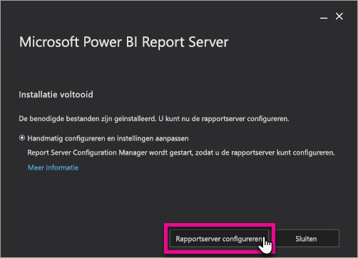 De rapportserver configureren