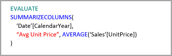 GEMIDDELDE aggregatiequery