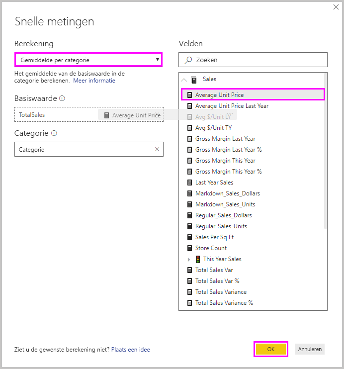 Schermopname van Power BI Desktop met de optie Filters in het deelvenster Velden.