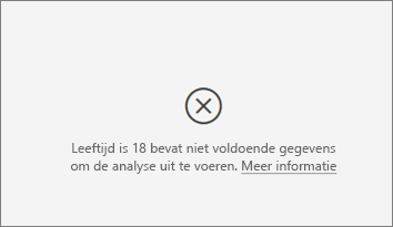 Schermopname van een foutbericht met onvoldoende gegevens.