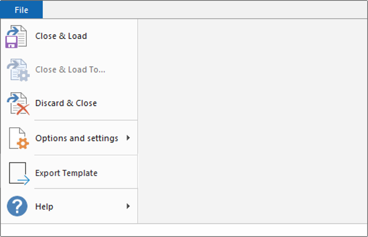 Power Query-sjablonen maken in het menu Bestand in Power Query in Excel