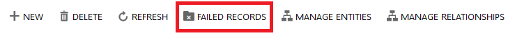 Werkbalkknop Mislukte records.