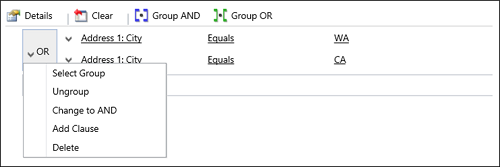 Dialoogvenster met synchronisatiefilters waarin gegroepeerde criteria worden weergegeven.