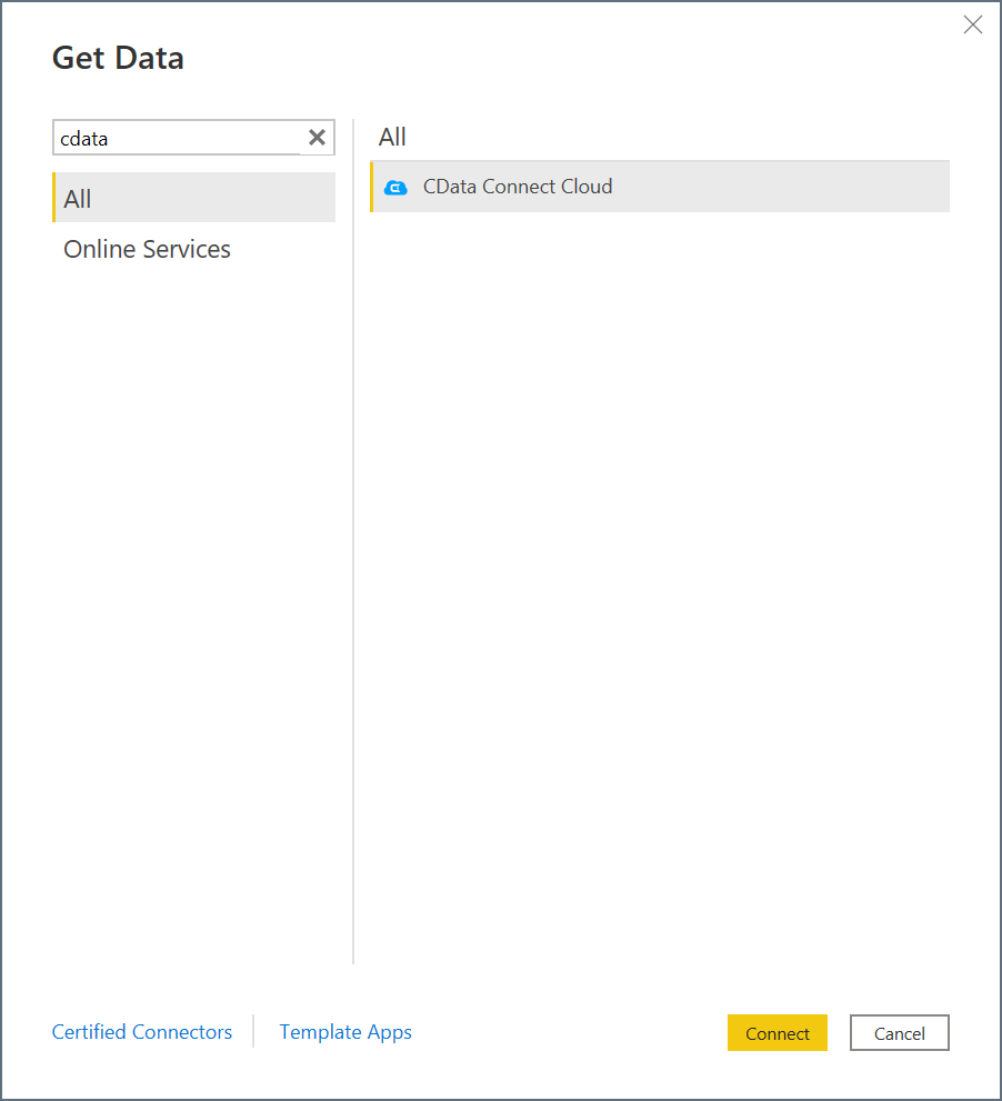 Select CData Connect Cloud.