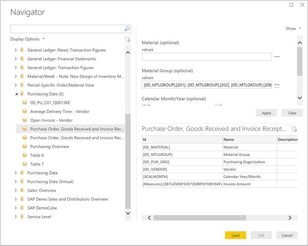 Laden in DirectQuery.