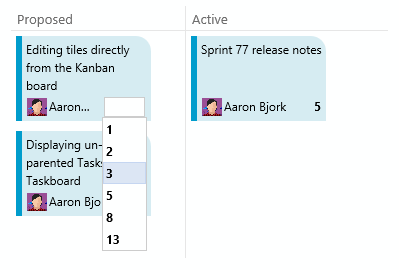 Editing Kanban tiles