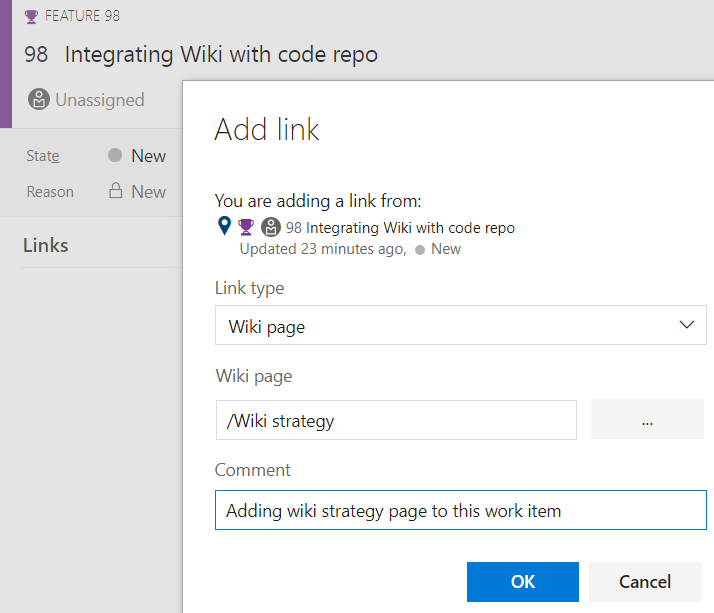 Link to wiki from work item