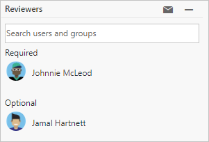 Required reviewers are automatically added