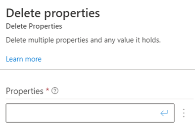 Delete properties