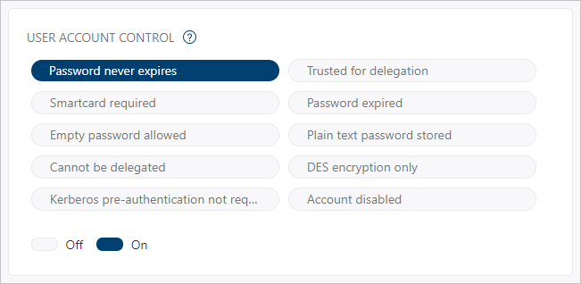 user account control flags.