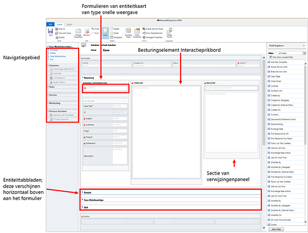 Onderdelen van interactieve formulieren