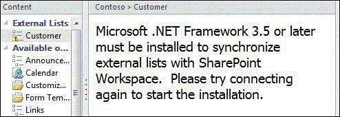 .NET Framework 3.5 not installed error