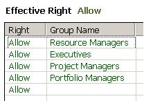 View Effective Rights tool - query results