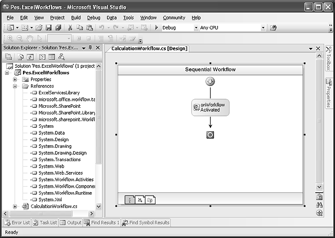 Adding toolbox item to sequence