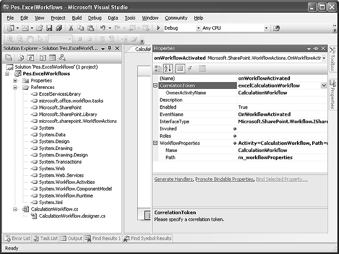 Setting workflow properties